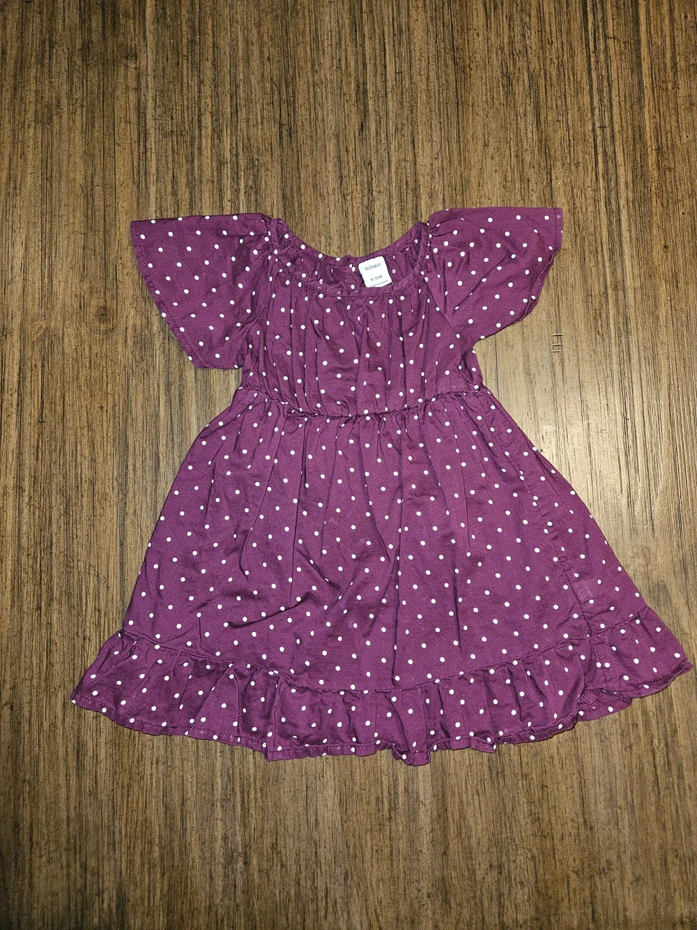 Carter's Plum Polka Dot Ruffle Dress